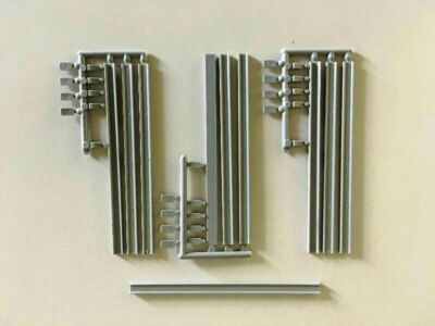 10 HIGHWAY OVERPASS BEAMS Truck Flatcar Load 95mm plastic N 1/160 Scale RIX 155