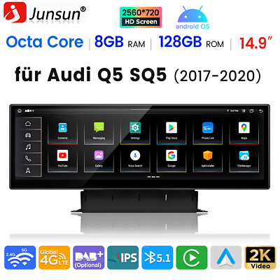 14,9''Android 13 Autoradio 8-Core 128G GPS Navi LTE 4G WIFI Für AUDI Q5 2017-2020