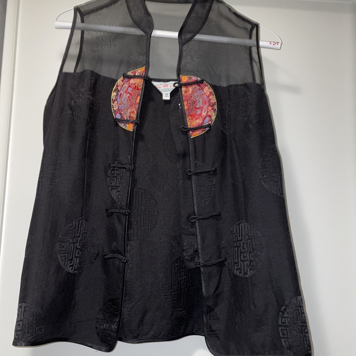トップス Vintage silk top vintage black silk chinese Top 38 | eBay
