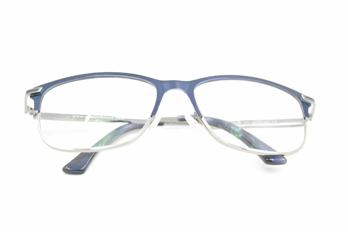 Lunettes Eyes And More JAI 174 527 - Monture Bleu Argent Demi-cadre Métal