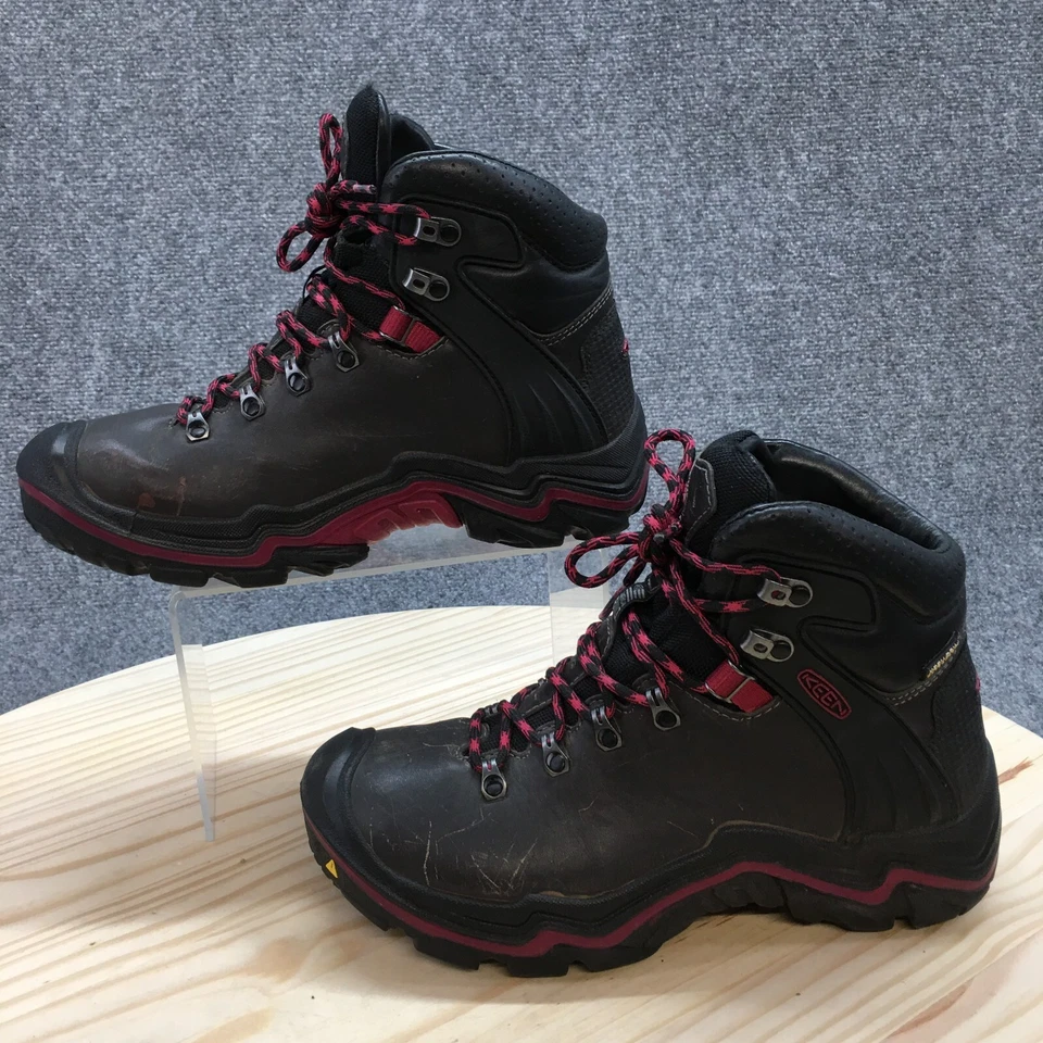 Botas impermeables Keen para mujer 7 M Liberty Ridge cuero marrón exterior con cordones Foto 2 de 4