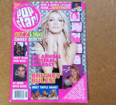 Popstar Magazine Britney Spears - Aaron Carter - Paul Walker - B2k ASHLEY PARKER
