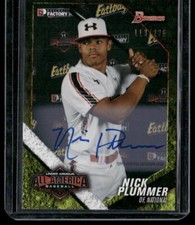 2015 Bowman Draft Nick Plummer Under Armour All-America Game Autographs /225