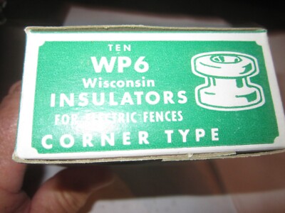 BOX OF 10 VTG WP6 NOS Wisconsin Insulators White Porcelain Corner ...