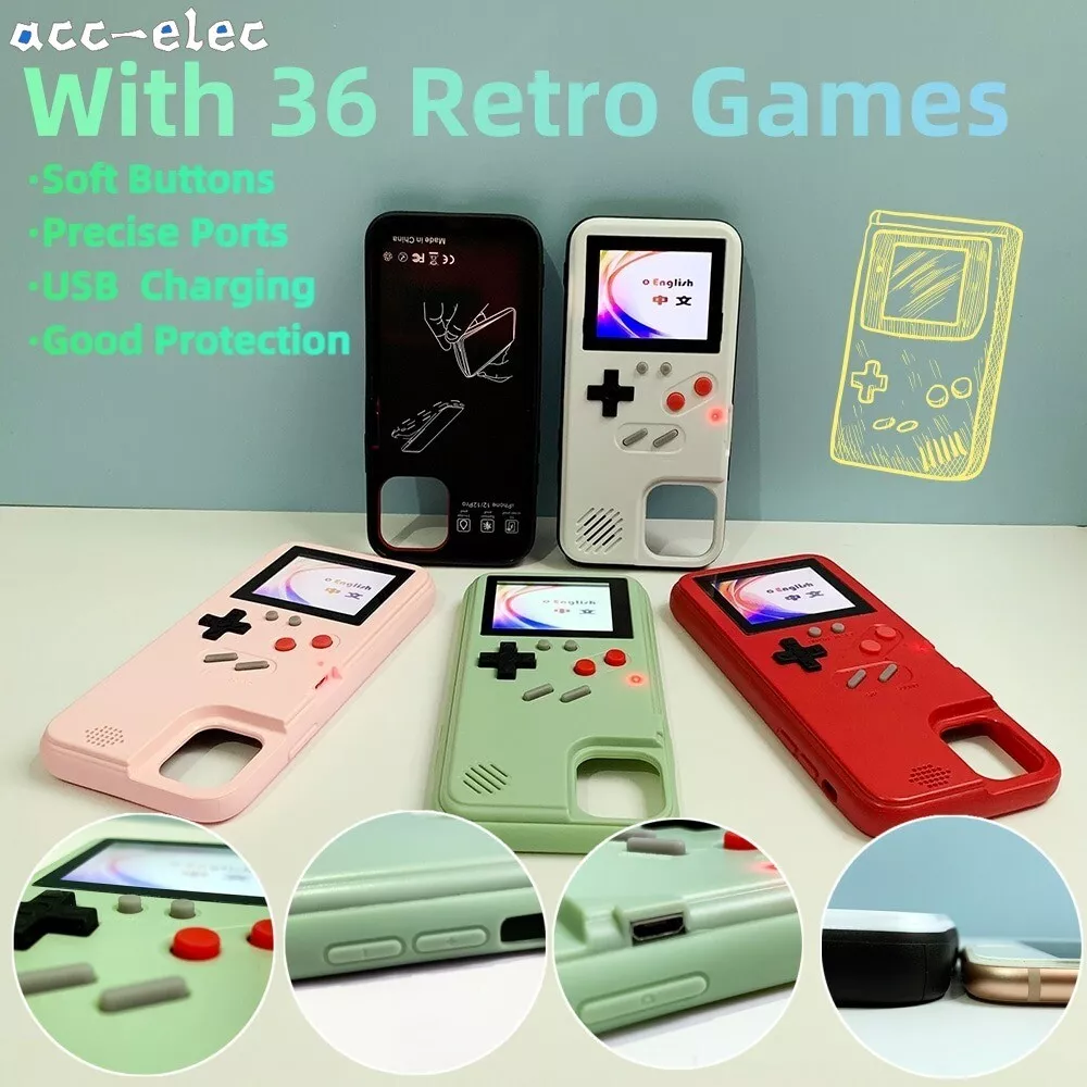 Playable Video Game Retro Cute Gameboy Phone Case Cover for iPhone 6 15 Pro Max