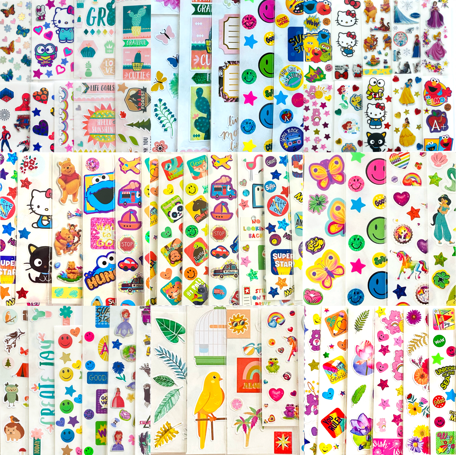 500+ BULK Lot of  Scrapbooking Stickers Great Variety! Lots Of Themes Seasons