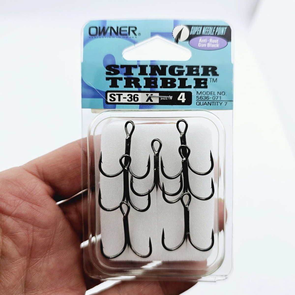 Owner Size 4 Stinger Treble ST-36 X Hooks 5636-071 Super Needle Owner Size 4 Stinger Treble ST-36 X Hooks 5636-071 Super Needle
