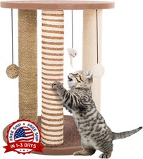Poste Rascador Para Gatos: 3 Postes Rascadores Con Area De Juego Con Base Alf...