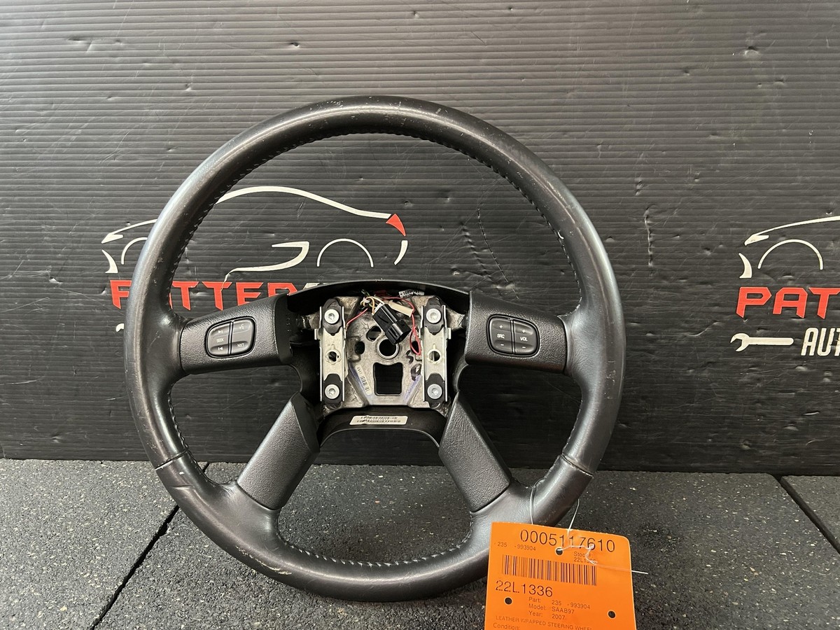 05-09 SAAB 9-7X LEATHER WRAPPED STEERING WHEEL W/ACCESSORY