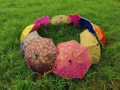10 PC Wholesale Indian Umbrella Wedding Mehndi Event Decorative Party Parasol  - Picture 4 of 12