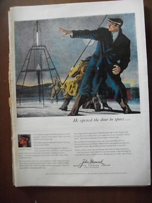VTG 1959 Orig Magazine Ad John Hancock Insurance He Opened the Door To Space