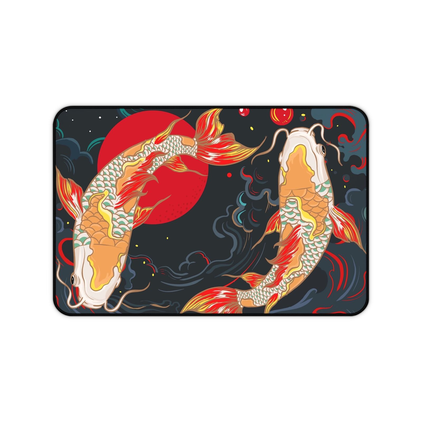 Japanese Coy Fish Art - Japan Inspired - Premium Desk Mat Mouse Pad