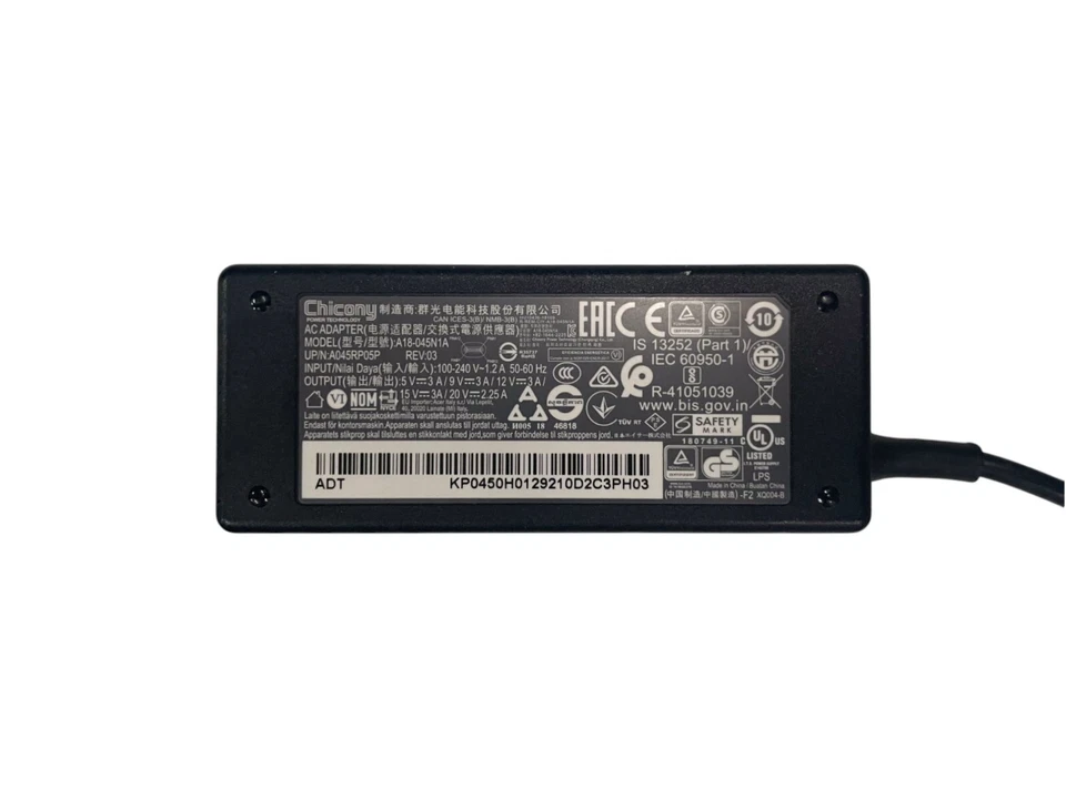 Cargadores adaptadores de CA USB C 45W para computadora portátil Chromebook para DELL HP ACER SAMSUNG etc. Foto 3 de 4