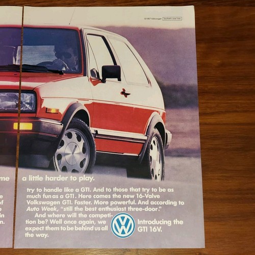 VOLKSWAGEN GTI 16V MK2 PRINT AD MAGAZINE ADVERTISEMENT VW FOLLOW THE LEADER - Picture 4 of 4