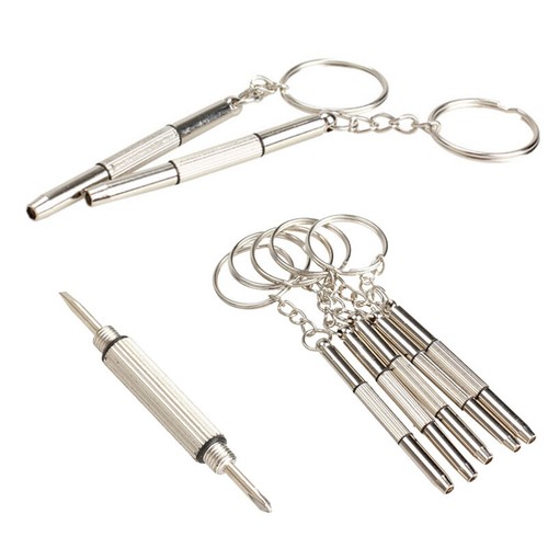 Mini 3-in-1 Screwdriver Keychain Metal Tiny Tool Set Repair Glasses - Picture 4 of 12