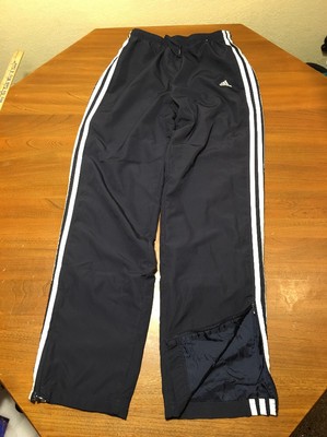 MENS LARGE-TALL ADIDAS LINED WIND/SKI PANTS NAVY OUTSIDE