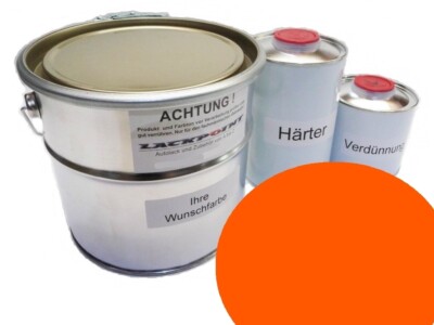 1 Liter Set 2K Autolack geeignet für Audi LY2G Glutorange kein Klarlack Lackpoi