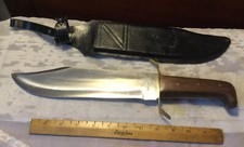 Large 15  Pakistan Bowie/Survival Knife W/Original Leather Sheath-10  Blade