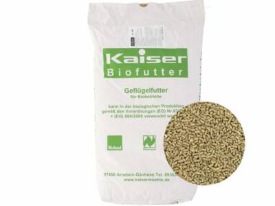 Kaiser B-GMK 0.33 Geflügel & Hühnerfutter Öko Geflügelmastkorn für Broiler 25 kg
