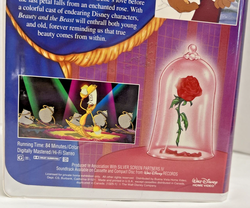 NEAR MINT Walt Disney Black Diamond Edition-Beauty and the Beast (VHS Tape 1992) - Picture 7 of 20