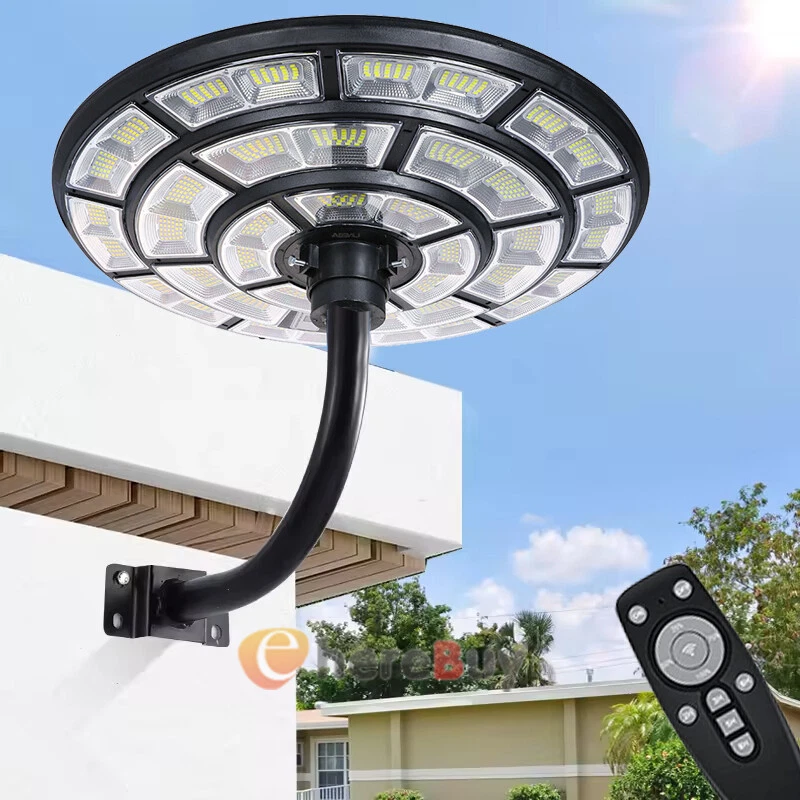 11000W Super Bright Commercial Solar Street Light 360° Outdoor Dusk to Dawn+Pole - Image 2 of 4