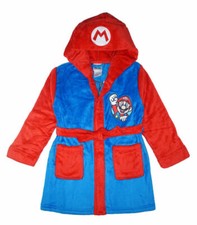 Super Mario Boys Mario Costume Plush Robe Size 4/5 6/7 8 10/12