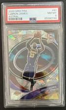 2020 Spectra LeBron James #81 Astral Prizm /35 PSA 8 Lakers SP