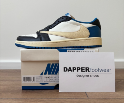 Air Jordan 1 Low, Size 6.5 UK, Fragment Travis Scott Trainers