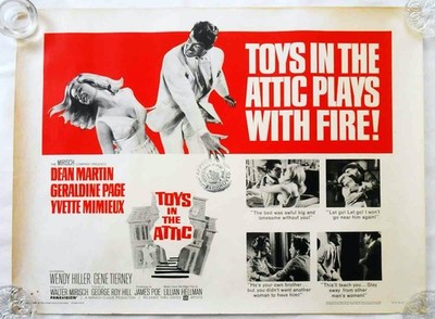 Original US Filmplakat Toys In The Attic - Dean Martin - Geraldine Page 1963