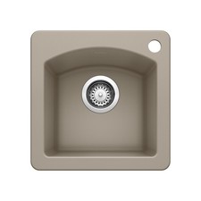 Blanco 441295 Diamond SILGRANIT 15" Dual Mount Bar Sink - Truffle
