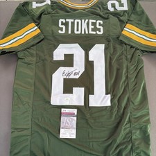 Eric Stokes Autographed Signed XL Custom Packers Jersey-JSA Witnessed