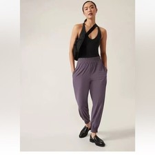 Athleta-20-violet-Pull on, lightweight, Savannah jogger,elastic waist  cuffs
