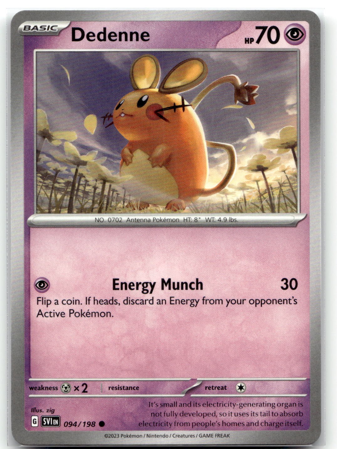 Dedenne 094/198 SV01: Scarlet & Violet Base Set Common Pokemon TCG NM