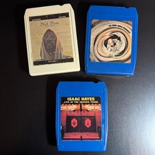  3 ISAAC HAYES 8-Track Tapes - Black Moses, Movement, Live Tahoe. Untested
