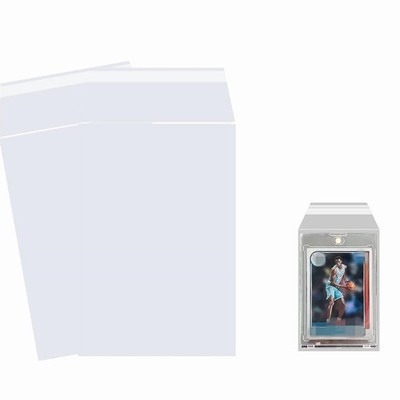 200PCS Resealable Team Bags for One Touch Card Holders 35mm x 130mm, Clear