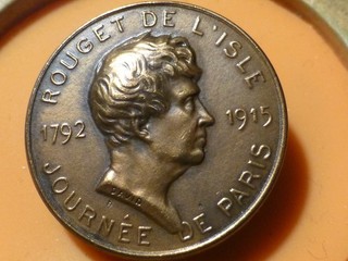 FRANCE MEDAILLE ROUGET DE LISLE 1792/1915 Par DAVID RARE QUALITE SUP !