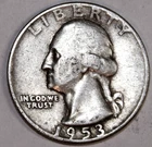 1953-P Washington Quarter - Very Fine - #2885EA