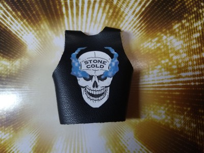 Custom Stone Cold Steve Austin Leather Vest For Action Figures Mattel  WWE
