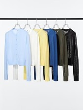 UNIQLO Sheer Crew-Neck Short Cardigan S-3XL L...