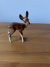 Rare Standing Deer, Ceramic Figurine with High Gloss Glaze Western Germany