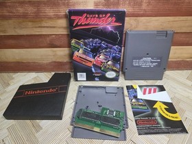 Days of Thunder Nintendo NES 1990 Racing Game Box And Cartridge And Poster