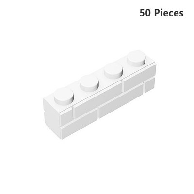 Part # 15533 Brick Special 1 x 4 with Masonry Brick Profile Building Pieces 50x