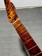 Stainless 22Frets gloss DIY Flame Maple Electric guitar Neck Bone nut 25.5in