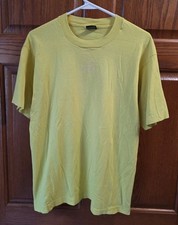 VTG Screen Stars Best Single Stitch T-Shirt Blank Sz L 90s USA Made 50/50 Yellow