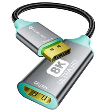 Reborn DisplayPort 1.4 to HDMI 2.1 Adapter 8K@60Hz/4K@120Hz Unidirectional DP...