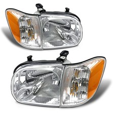 Pair Chrome Headlights For 2005-2006 Toyota T...