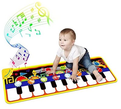  Baby Piano Mat with 25 Music Sounds, Kids Musical Playmat, Early Education 
