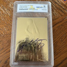 1996-97 Fleer 23KT Gold Kobe Bryant Rookie RC Purple Auto Limited Edition WGC 10