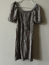 NWT wild fable Floral Round-Neck Maxi Dress, Size S