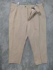 Callaway Golf Pants Mens 40x30 Beige Pro Spin Pima Cotton Blend Pleated Vintage